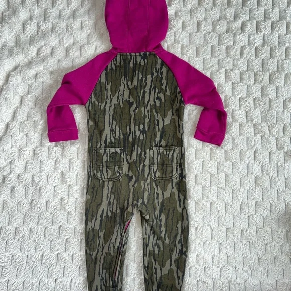 Carhartt Kids Camo and Pink Hooded Jumpsuit - Picture 4 of 7